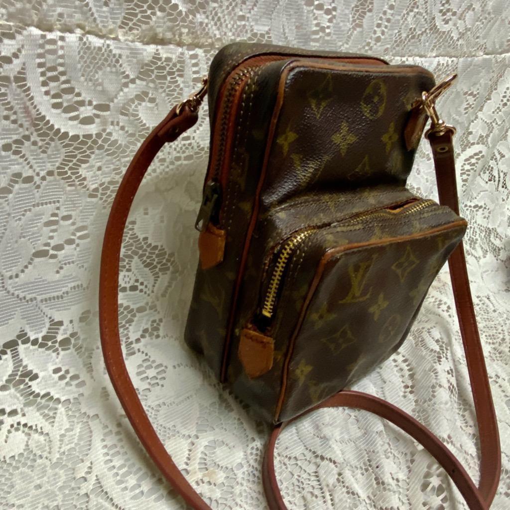 Authentic, Louis Vuitton Brown Mono Amazon PM Handbag-Crossbody 7in x 5in x 5in