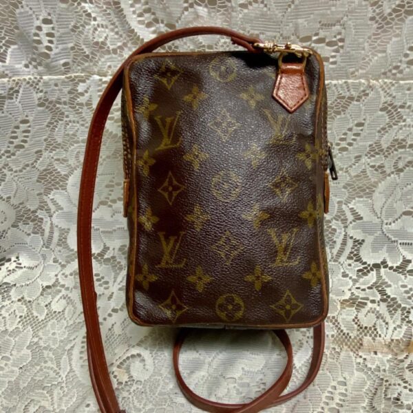 Authentic, Louis Vuitton Brown Mono Amazon PM Handbag-Crossbody 7in x 5in x 5in