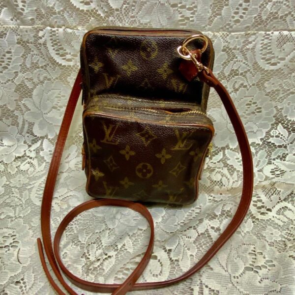 Authentic, Louis Vuitton Brown Mono Amazon PM Handbag-Crossbody 7in x 5in x 5in