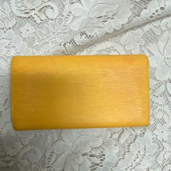 Authentic Louis Vuitton, Yellow Epi Leather Long Wallet 7.5in x 4in CA0976