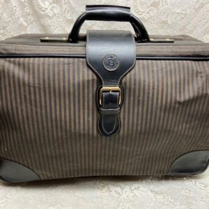 Vintage, Rare, Fendi, Pequin Stripe Large Luggage 23in x 14in x 7in