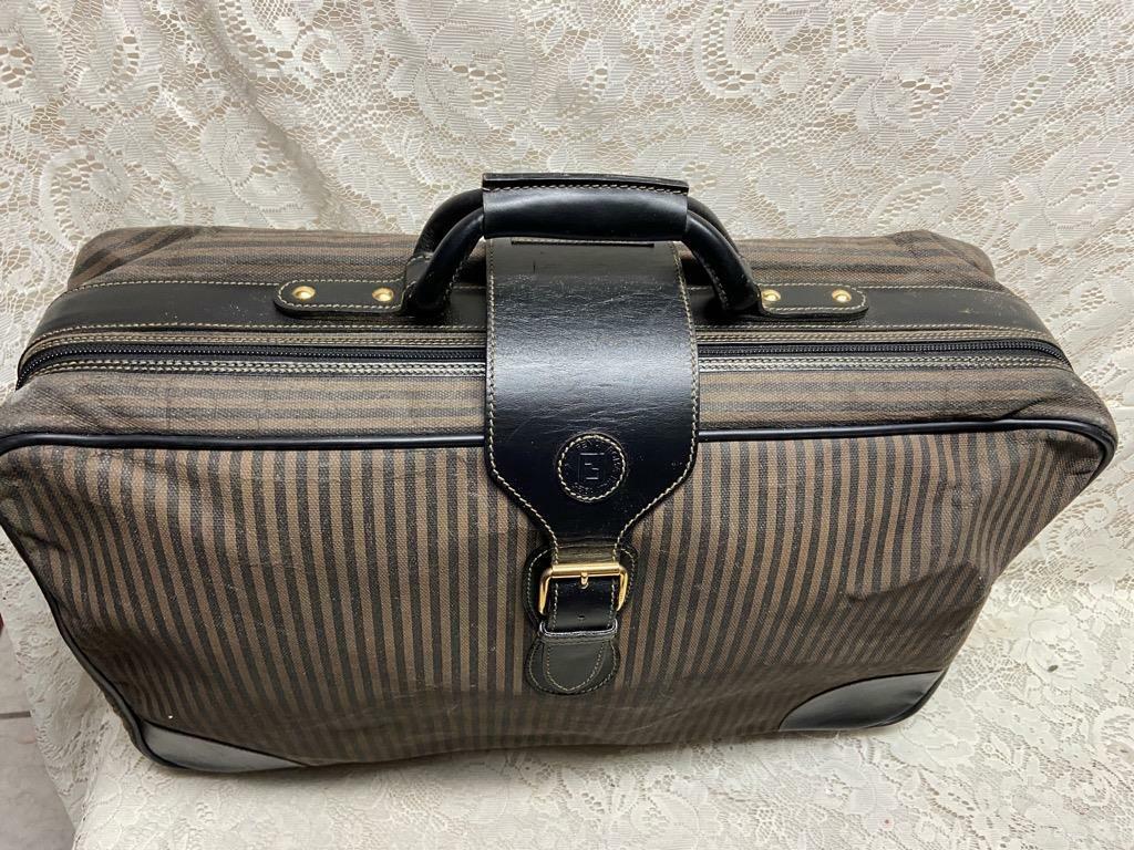 Vintage, Rare, Fendi, Pequin Stripe Large Luggage 23in x 14in x 7in