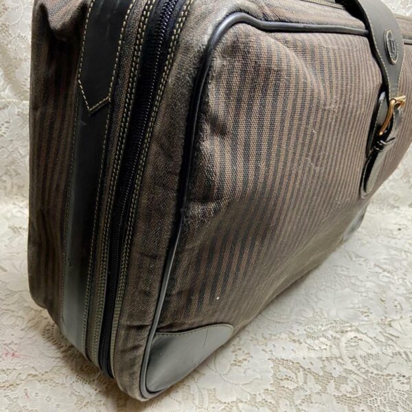 Vintage, Rare, Fendi, Pequin Stripe Large Luggage 23in x 14in x 7in
