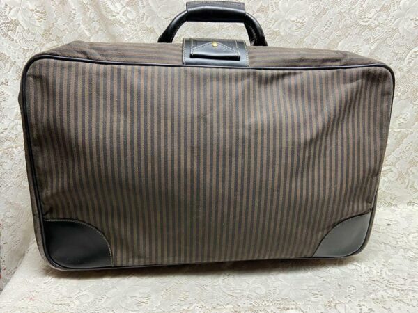 Vintage, Rare, Fendi, Pequin Stripe Large Luggage 23in x 14in x 7in