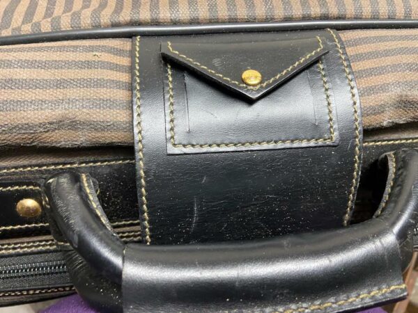 Vintage, Rare, Fendi, Pequin Stripe Large Luggage 23in x 14in x 7in
