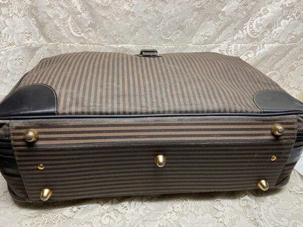 Vintage, Rare, Fendi, Pequin Stripe Large Luggage 23in x 14in x 7in