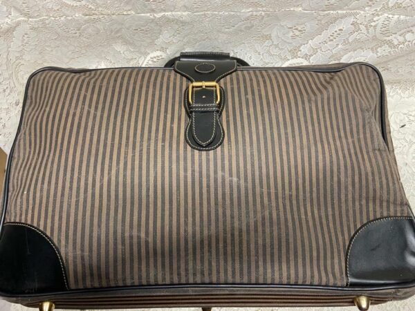 Vintage, Rare, Fendi, Pequin Stripe Large Luggage 23in x 14in x 7in