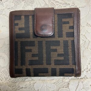 Authentic Fendi Zucca Pattern Trifold Compact Wallet ( 4.5inx4.5in)