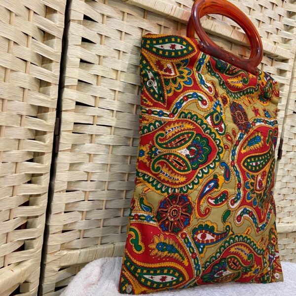 Vintage, Stunning Psychedelic Folding Handbag Tote 15.5in x 12.5in