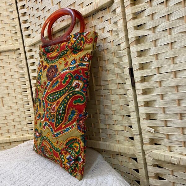 Vintage, Stunning Psychedelic Folding Handbag Tote 15.5in x 12.5in