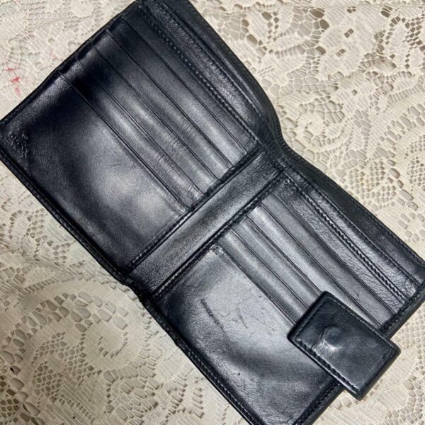 Authentic, Gucci Black Mono Canvas Bi-fold Wallet 4.5in x 4.5in