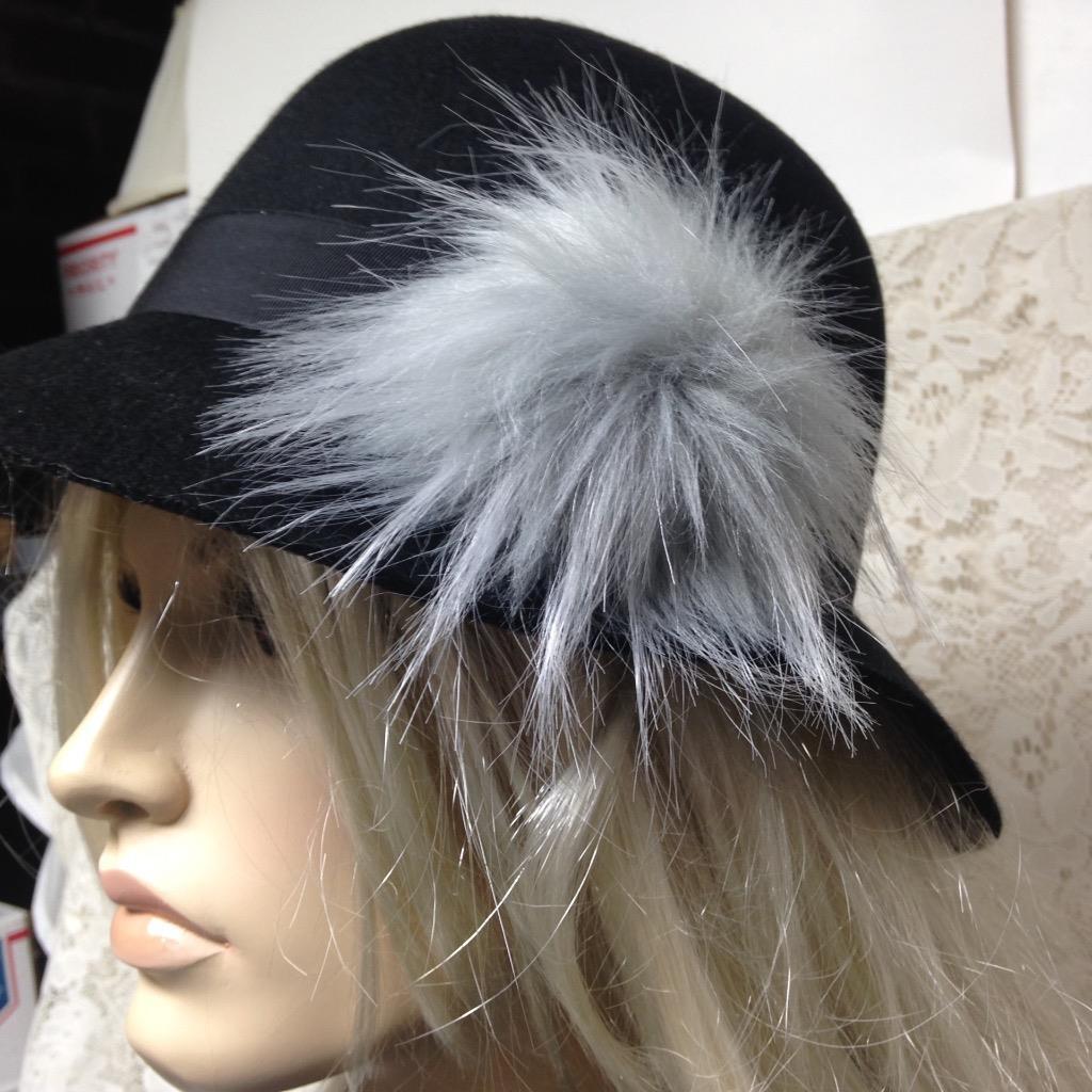 Stunning, Black, Fedora Hat with Feathers