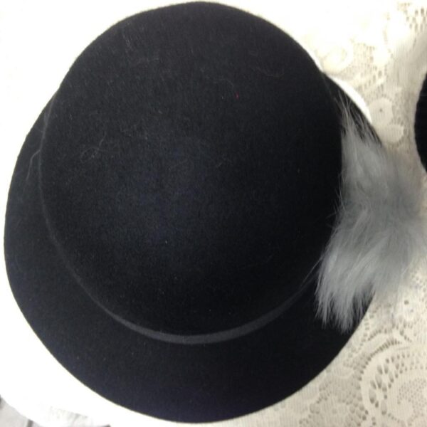 Stunning, Black, Fedora Hat with Feathers