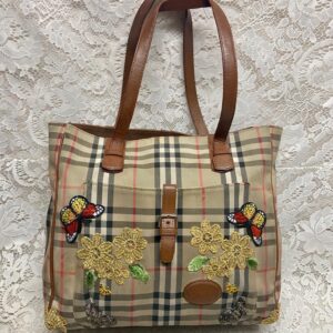 Burberry Nova Check Hand-Shoulder Bag Tote 13in x 11in x 4in