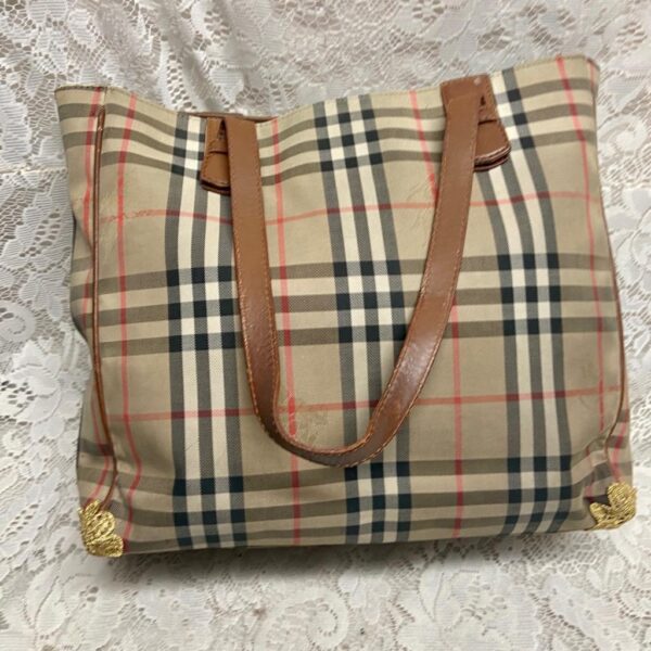 Burberry Nova Check Hand-Shoulder Bag Tote 13in x 11in x 4in