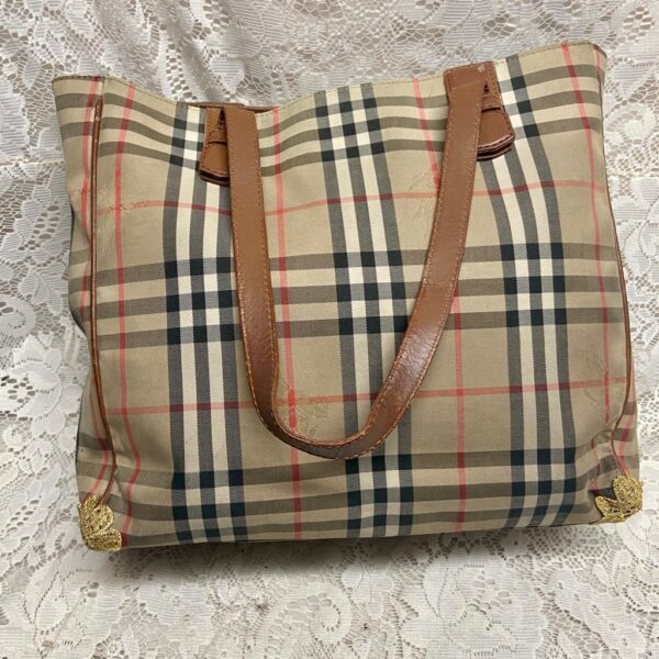 Burberry Nova Check Hand-Shoulder Bag Tote 13in x 11in x 4in