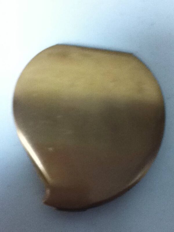Vintage, Art Deco, USA, Elgin American, Heart Shaped, Gilded Metal Compact