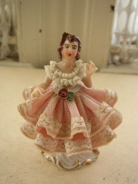 Vintage, Dresden, Germany Elegant Lady Figurine