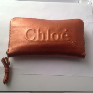 Authentic Chloe, Metallic Copper Zippy Long Wallet 7in x 4in