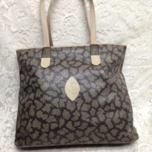 Yves Saint Laurent Large Coated Canvas Tote or Hand Bag 16in x 13.5in x 3.5in