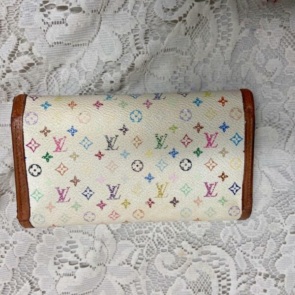 Auhtentic Louis Vuitton Multi Color Long Wallet 7.5in x 4.5in