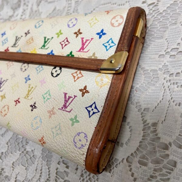 Auhtentic Louis Vuitton Multi Color Long Wallet 7.5in x 4.5in