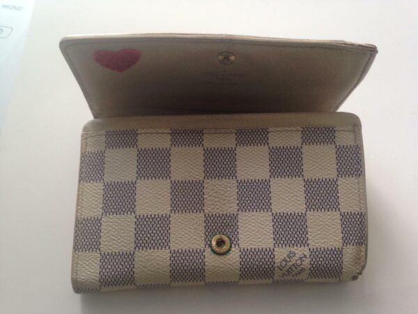 Authentic Louis Vuitton Damier Azur Compact Bifold Wallet 5in x 4in (CA2008)