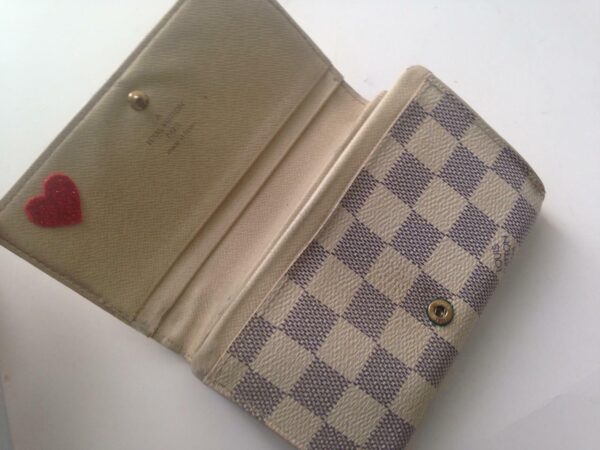 Authentic Louis Vuitton Damier Azur Compact Bifold Wallet 5in x 4in (CA2008)