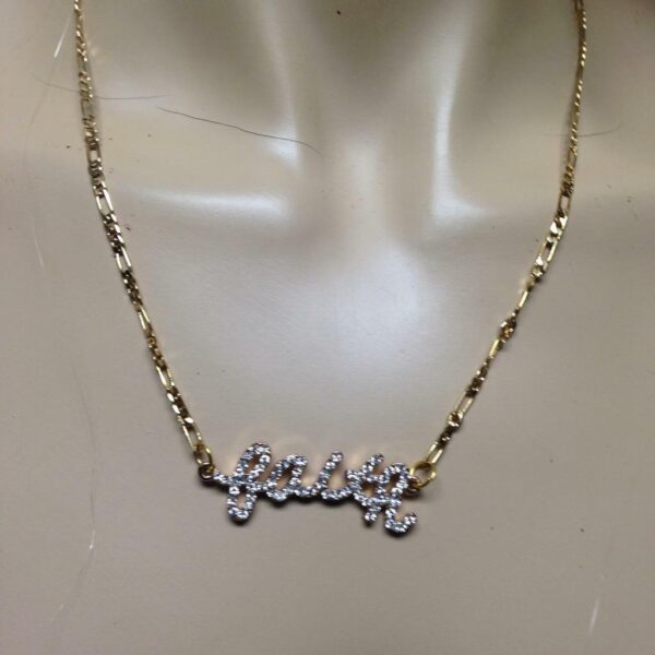 Authentic, "Faith" Gold Tone Charm Chain Necklace