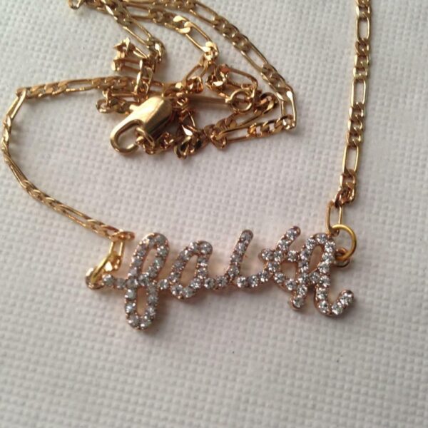 Authentic, "Faith" Gold Tone Charm Chain Necklace