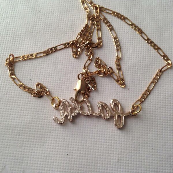 Authentic, "Faith" Gold Tone Charm Chain Necklace