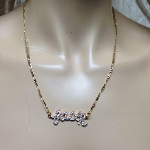 Authentic, "Faith" Gold Tone Charm Chain Necklace