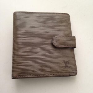 Louis Vuitton, Tan Brown, Epi Leather, Bi Fold Wallet 5in x 4.5in (DC)