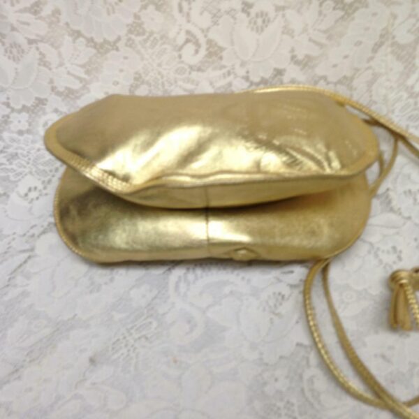 Authentic Loewe, Spain Gold Genuine Leather Hand-Shoulder Bag 10in x 8in x 4in