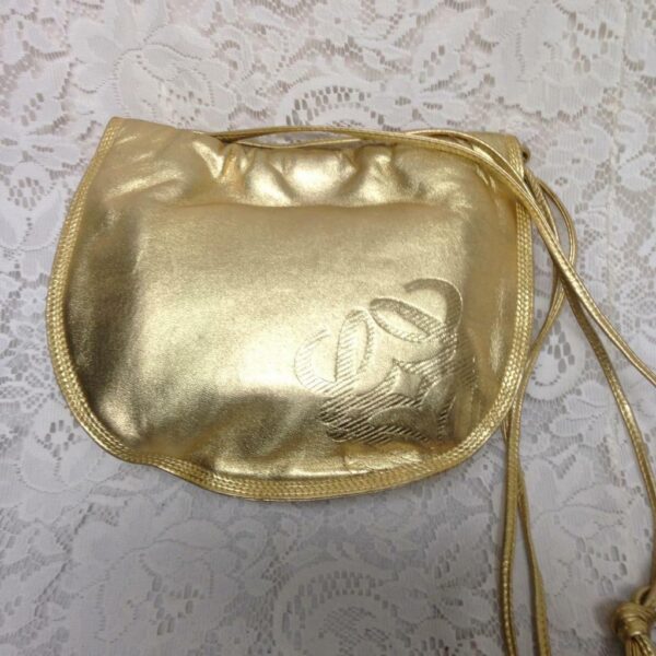 Authentic Loewe, Spain Gold Genuine Leather Hand-Shoulder Bag 10in x 8in x 4in