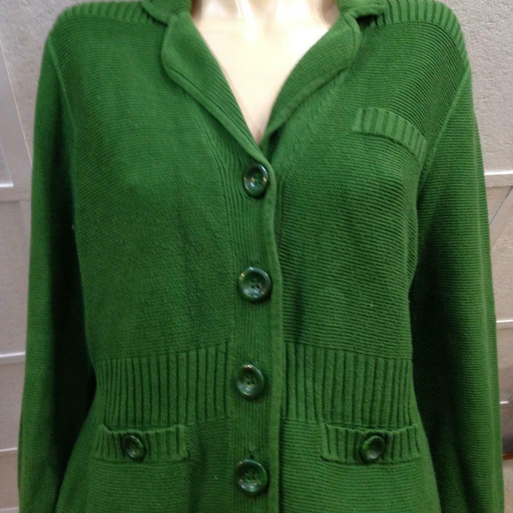 Jones of New York Collection Green Sweater Cardigan (L)