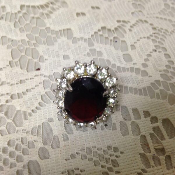 Elegant, Gold Tone, Dark Red-Ruby Princess Ring -Size 9