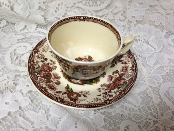 Vintage, Royal Staffordshire, England,Variant Gaudy Blue Willow Cup and Saucer