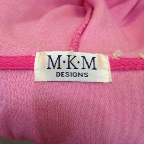 MKM Designs, Pink- Fuchsia, Hooded Velvet Zip Jacket (L)