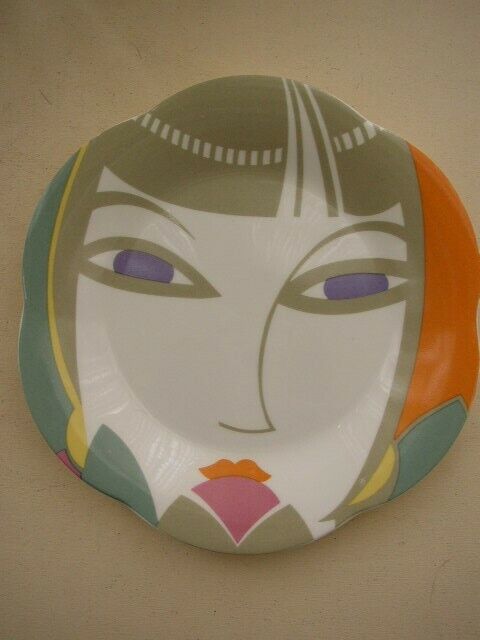 Larry Lasco, Pair of Art Deco Style Portrait Collectible Art Plate-2