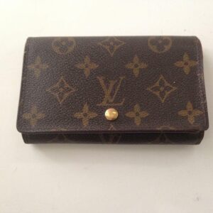 Louis Vuitton, Brown MonoTresor Bi-Fold Zip Wallet 5.5in x 4in (RA0938)