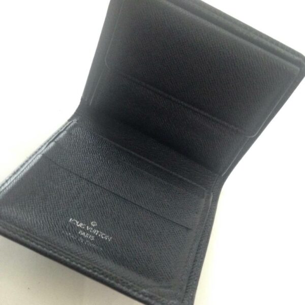 Authentic Louis Vuitton Black Taiga Leather Mens Wallet 4in x 4in (MI1017)