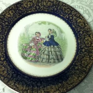 Vintage, Impertial, Salem China Co., 11in Victorian Ladies Portrait Plate