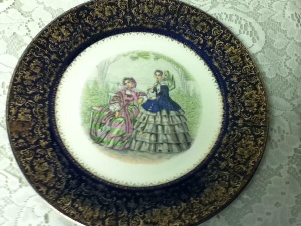 Vintage, Impertial, Salem China Co., 11in Victorian Ladies Portrait Plate