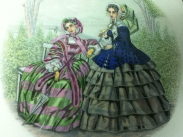 Vintage, Impertial, Salem China Co., 11in Victorian Ladies Portrait Plate