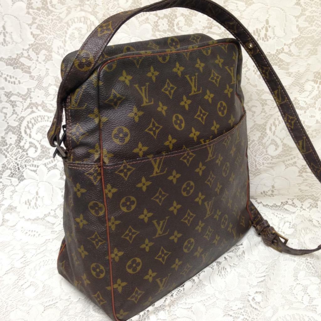 Vintage, Louis Vuitton Brown Mono Shoulder Bag 12.5in x 12in x 4.5in