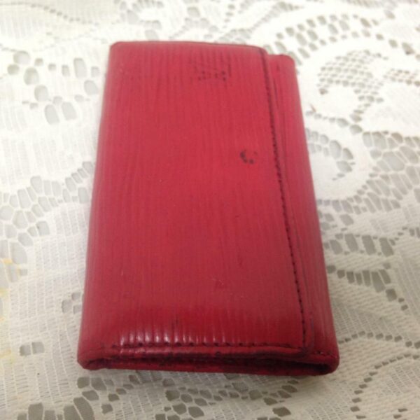 Authentic, Louis Vuitton, Red Epi Leather 4-Hooks Key Case 4.25in x 2.25in