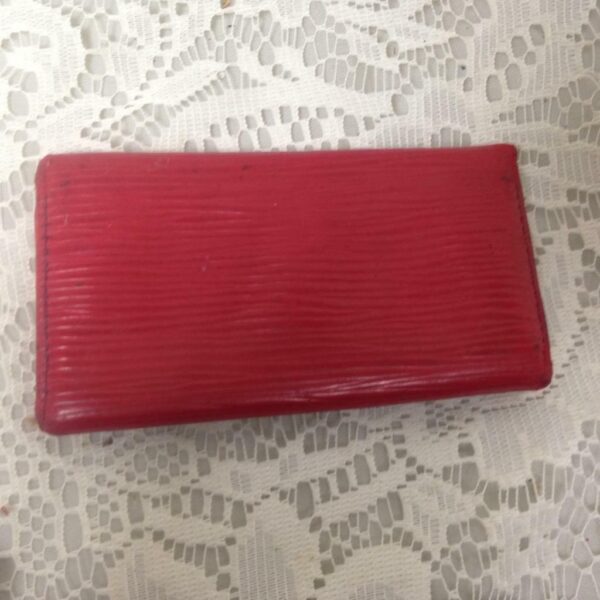 Authentic, Louis Vuitton, Red Epi Leather 4-Hooks Key Case 4.25in x 2.25in