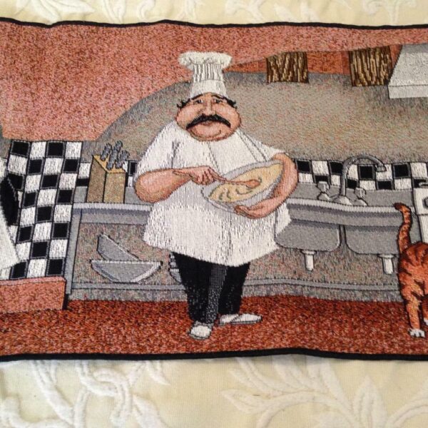 Vintage, Beautiful,6 Chefs Woven Tapestry Wall Decor 74in x 13in