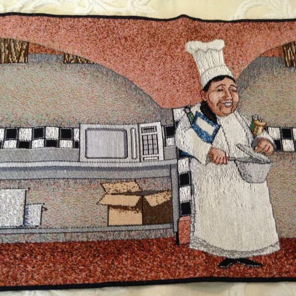 Vintage, Beautiful,6 Chefs Woven Tapestry Wall Decor 74in x 13in